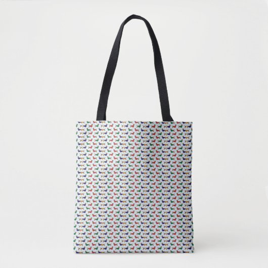 dachshund-wallpapier tote bag (Voorkant)