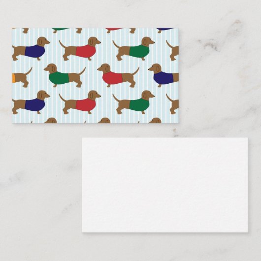 dachshund-wallpapier visitekaartje (Voorkant / Achterkant)