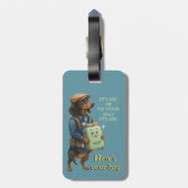 Dachshund Wandelaar Gepersonaliseerd  + Hi het is  Bagagelabel (Achterkant verticaal)