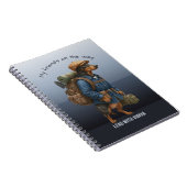 Dachshund Wandelaar Leidt Met Visie Notitieboek (Rechterzijde)