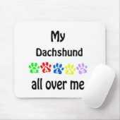 Dachshund wandelingen ontwerp muismat (Met muis)