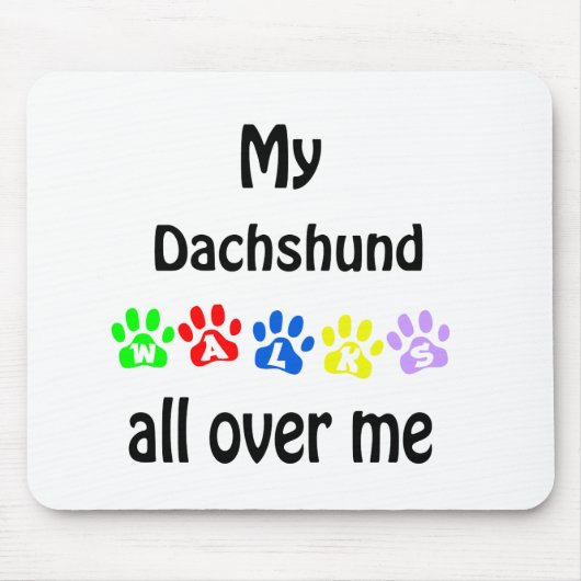 Dachshund wandelingen ontwerp muismat (Voorkant)