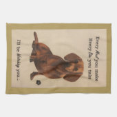 Dachshund Watching Kitchen Towel Theedoek (Horizontaal)