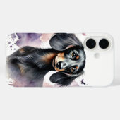 Dachshund Waterverf Art Case-Mate iPhone Case (Achterkant (horizontaal))