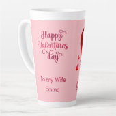 Dachshund Waterverf Valentijnsdag Latte Mok (Linkerhoek)