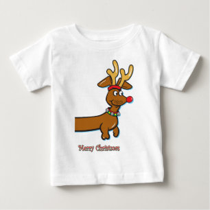 Dachshund Wearing Antlers voor Kerstmis