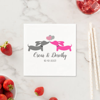 Dachshund Wedding Personalized Doxie Servet