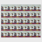 Dachshund Wedding Wrapping Paper Cadeaupapier (Vlak)