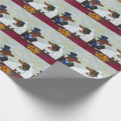Dachshund Wedding Wrapping Paper Cadeaupapier (Hoek)