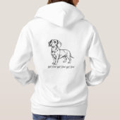 Dachshund, weenie dogs, get low hoodie (Achterkant)