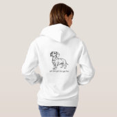Dachshund, weeniedogs, laag bij de grond hoodie (Achterkant volledig)