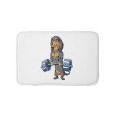 Dachshund Weightlift Badmat (Voorkant)