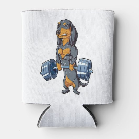 Dachshund Weightlift Blikjeskoeler (Voorkant)