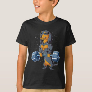 Dachshund Weightlift Fitness Gym T-shirt