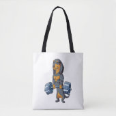 Dachshund Weightlift Tote Bag (Voorkant)