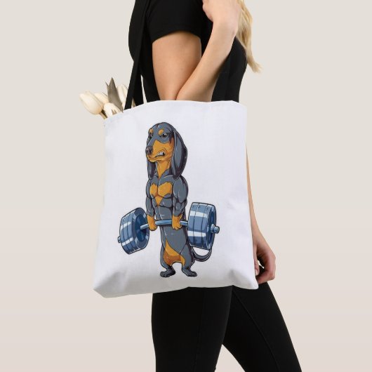 Dachshund Weightlift Tote Bag (Dichtbij)