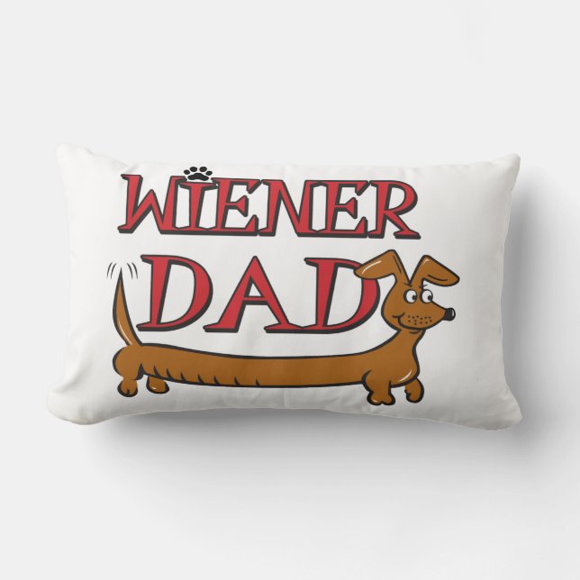 Dachshund Weiner Dad Kussen (Voorkant)