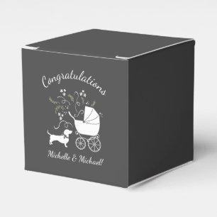 Dachshund Weiner Dog Baby shower Geslacht Neutraal Bedankdoosjes