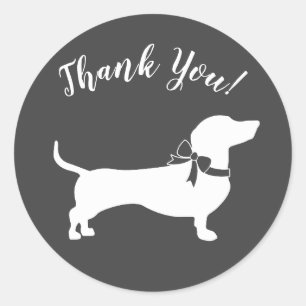 Dachshund Weiner Dog Baby shower Geslacht Neutraal Ronde Sticker