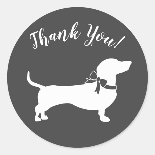Dachshund Weiner Dog Baby shower Geslacht Neutraal Ronde Sticker (Voorkant)