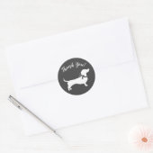Dachshund Weiner Dog Baby shower Geslacht Neutraal Ronde Sticker (Envelop)