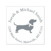 Dachshund Weiner Dog Baby shower Geslacht Neutraal Zelfinktende Stempel (Design)