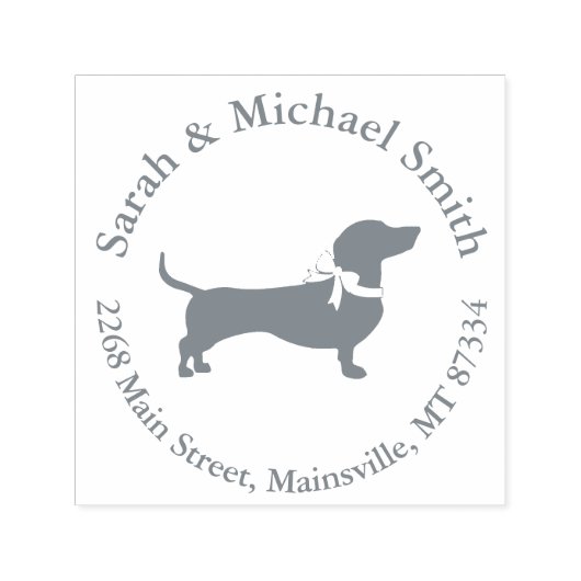 Dachshund Weiner Dog Baby shower Geslacht Neutraal Zelfinktende Stempel (Design)