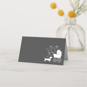 Dachshund Weiner Dog Baby shower Plaatskaartje