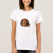 Dachshund Weiner Dog Brown Animal Simple T-shirt (Voorkant)