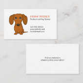 Dachshund | Weiner Dog | Cute Doxie Cartoon Dog Visitekaartje (Voorkant / Achterkant)