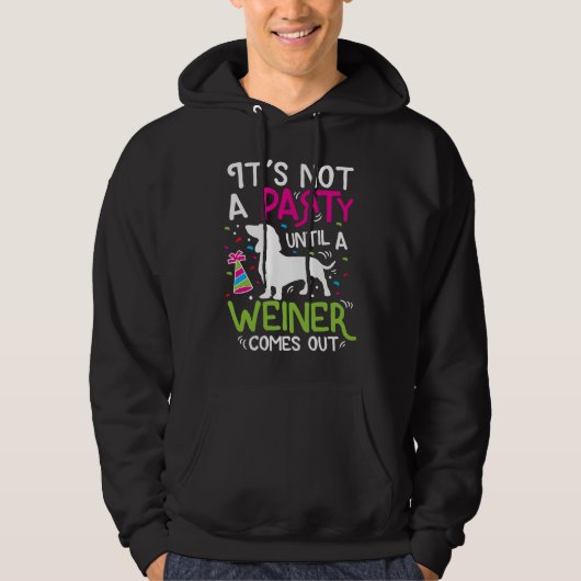 Dachshund Weiner Dog Funny Hoodie (Voorkant)