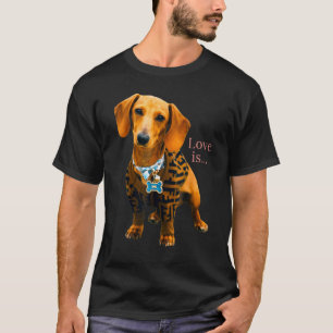 Dachshund Weiner Dog mam papa Love Doxie Puppy Cut T-shirt
