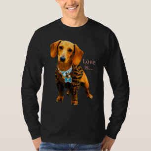 Dachshund Weiner Dog mam papa Love Doxie Puppy Cut T-shirt