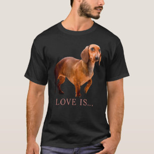 Dachshund Weiner Dog mam papa Love Doxie Puppy Cut T-shirt