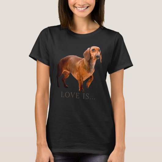 Dachshund Weiner Dog mam T-shirt (Voorkant)