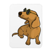 Dachshund Weiner Dog Sun Glasses Magneet (Verticaal)
