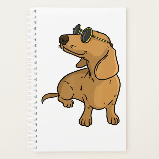 Dachshund Weiner Dog Sun Glasses Planner (Voorkant)