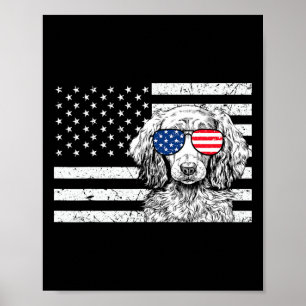 Dachshund Weiner Hond 4 juli Amerikaanse vlag Poster