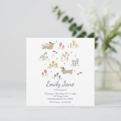 Dachshund Weiner Hondenliefhebbers Uitnodiging (Staand voorkant)