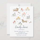 Dachshund Weiner Hondenliefhebbers Uitnodiging (Voorkant)