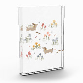 Dachshund Weiner Hondenliefhebbers Wildflower Muur Fotoblokken (Links)