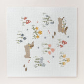 Dachshund Weiner Hondenliefhebbers Wildflower Muur Legpuzzel (Horizontaal)