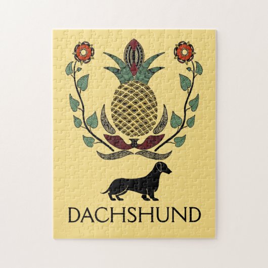 Dachshund Welcome Pineapple Legpuzzel (Verticaal)