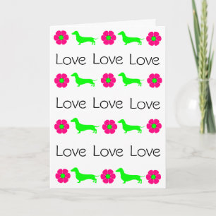 Dachshund-Wenskaart Elke keer Kaart