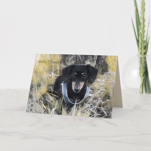 Dachshund-Wenskaart Kaart (Voorkant)