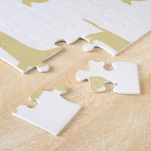 dachshund wheaton silhouet legpuzzel (Zijkant)