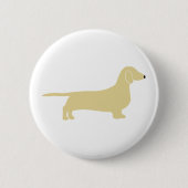 dachshund wheaton silhouet ronde button 5,7 cm (Voorkant)