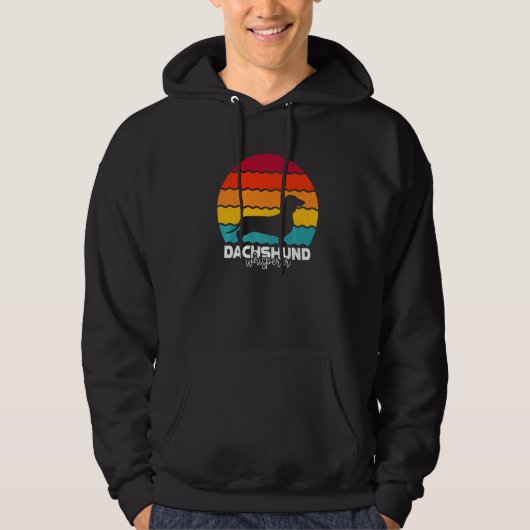 Dachshund Whisperer Retro Premium Hoodie (Voorkant)