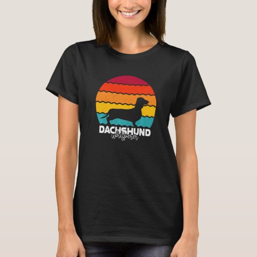 Dachshund Whisperer Retro Premium T-shirt (Voorkant)
