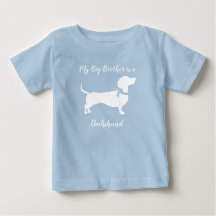 Dachshund Wiener Dog Baby shower Blue Boy